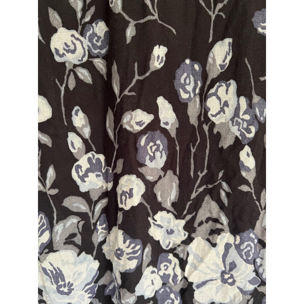 Vintage Y2K Dark Floral Slip Dress Black Gray Grunge 90s Whimsigoth Fairy Size 2 - Picture 3 of 10